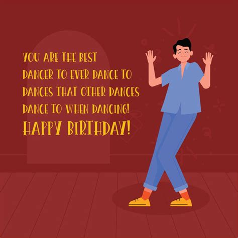 dancer happy birthday card boomf