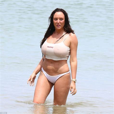 Charlotte Crosby Struggles To Contain Her Ample Curves As She Swims In