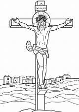 Crucificado Colorir Crucifixion Semana Cristo Desenhos Morte Jesús Crucifixión Paixao Salib Testament Biblia Takla Muerte Karikatur Galeri Pasión Gratuitos Pregado sketch template