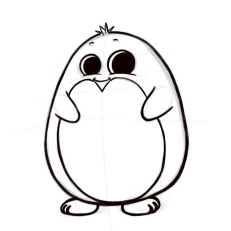 draw  easy cartoon penguin  image