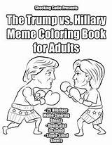 Coloring Clinton Hillary sketch template