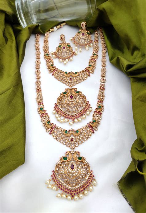 grand south indian imitation bridal jewellery set south india jewels