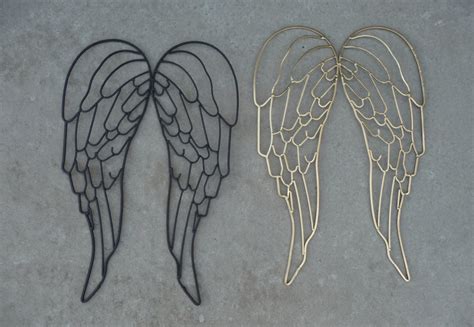 wrought iron metal angel wings large wall decor sculpture 16 x