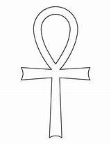 Ankh Template Religious Stencils Printable Templates Egypt Drawing Pattern Tattoo Coloring Symbol Patterns sketch template