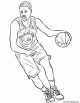 Nba Coloring Pages Klay Thompson Raptors Printable Toronto Basketball Drawing Athletes Famous Colorings Categories sketch template
