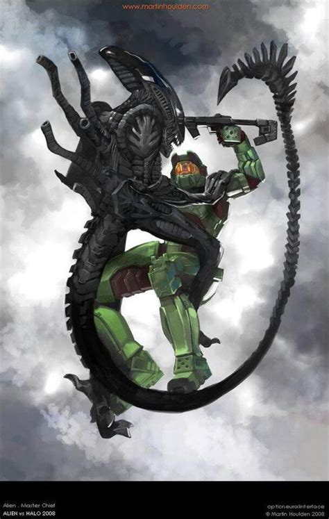 Master Chief Vs Xenomorph Predator Aliens♥ Pinterest