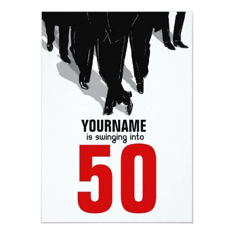 50th Birthday Swingers Rat Pack Party Card Zazzle