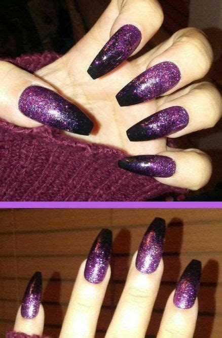 Nails Acrylic Coffin Purple Ombre 41 Ideas For 2019 Nails Purple