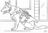 Coloring Police Dog Pages Drawing Printable Search sketch template