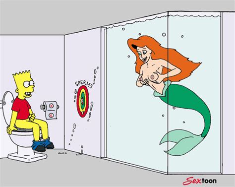 Rule 34 Animated Ariel Bart Simpson Crossover Disney