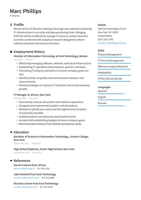 director resume examples writing tips  resumeio