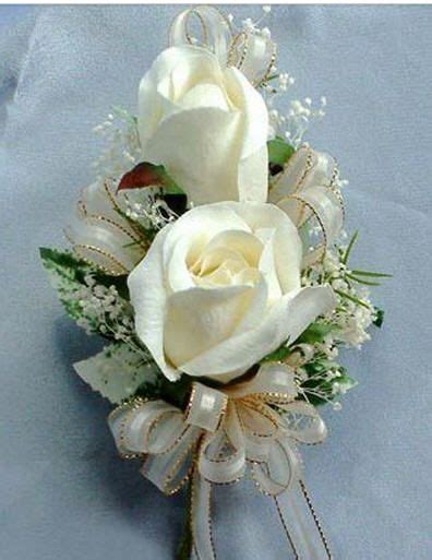 Pin Corsage White Roses Bridal Bouquet Bridesmaid