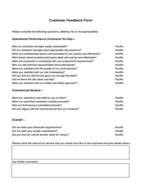Free 7 Customer Questionnaire Forms In Pdf