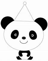 Coloring Panda Cartoon Pages Cute Colorir Para Baby Cliparts Desenho Printable Imprimir Pandas Kawaii Template Hat Clip Desenhos Bear Cartoons sketch template