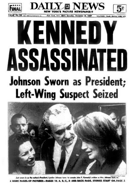 23 Front Pages From 1963 Covering The Day President Kennedy Was
