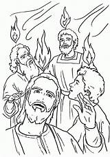 Kudus Roh Pentakosta Turunnya Pentecostes Aktivitas Pentecost Chrisanthana Minggu Gbi Bawangan sketch template