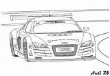 Audi Cars R8 Pages Colouring sketch template