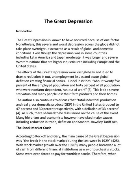 great depression essays   great depression essay topics