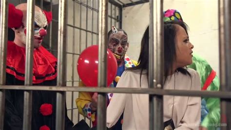 police chick holly hendrix survives bizarre and yet hilarious gangbang by evil clowns in jail
