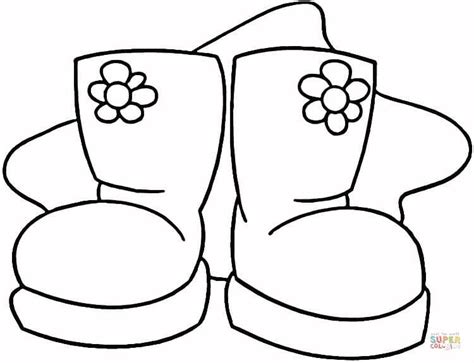 snow boots coloring page  printable coloring pages