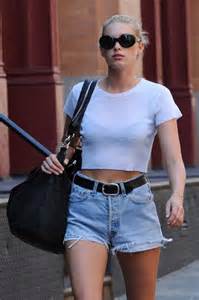 Elsa Hosk In Jeans Shorts Out In New York Gotceleb
