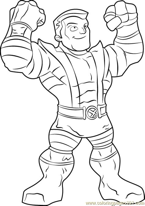 colossus coloring page   super hero squad show coloring pages