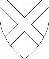Saltire Heraldic Heraldicart sketch template