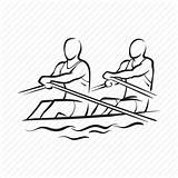 Rowing Drawing Canoe Icon Kayak Olympics Sport Getdrawings Iconfinder sketch template
