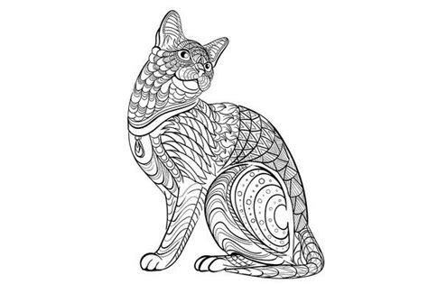 coloring book  adult cat cat coloring page animal coloring pages
