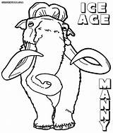 Ice Age Coloring Pages Cartoon Manny Printable Print Coloringonly Iceage sketch template