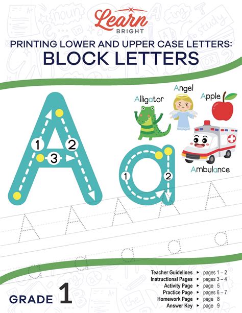 printing block letters    learn bright