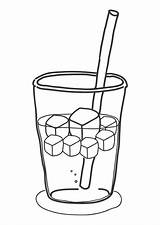 Coloring Drink Icecubes Pages Printable sketch template