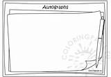 Autographs sketch template