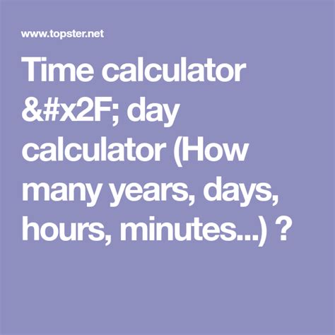 topster net hours calculator calculatorvgw