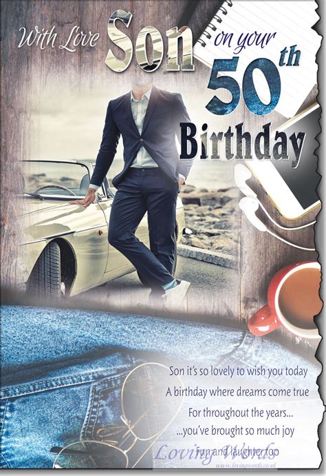 Son 50th Birthday Greeting Cards By Loving Words