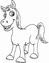 Cavallo Cavalli Stampare Pony Stampa Bambina Stilizzato sketch template