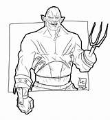 Azog Hobbit sketch template