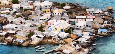 kolumbien santa cruz del islote ist die  dichtesten besiedelte insel