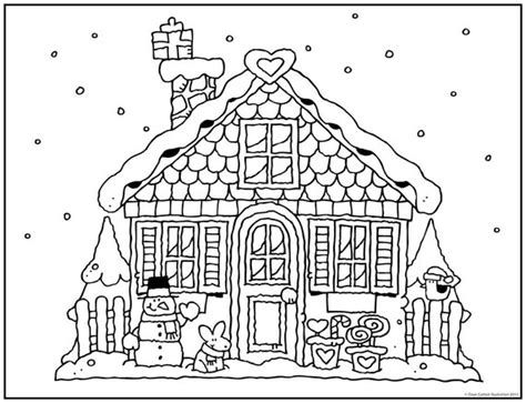 gingerbread house coloring christmas  etsy denmark