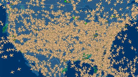 flight tracking map shows  skies  full   record holiday travel weekend