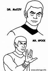 Trek Spock Mccoy Coloriage Monsieur Docteur Pock Dessin Plantillas sketch template