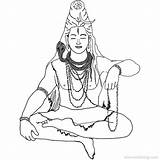 Shiva Parvati Xcolorings Hindu sketch template