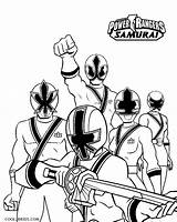 Power Coloring Pages Ranger Rangers Samurai Printable sketch template
