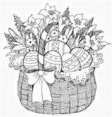 Kleurplaten Volwassenen Easter Basket Paques Kleuren Feestdagen Choisir Adulte sketch template