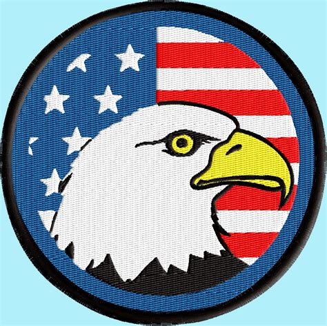 usa flag america  designs  size pack logo embroidery design