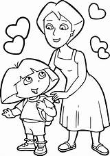 Coloring Mother Dora Cartoon Pages Wecoloringpage sketch template