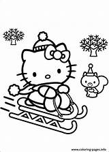 Coloring Pages Christmas Hellokitty Choose Board Kitty Hello sketch template