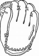 Baseball Glove Clipart Mitt Drawing Coloring Clip Template Outline Cliparts Gloves Softball Pages Kids Mitten Cartoon Vector Book Unabashed Lacing sketch template