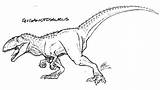 Giganotosaurus Coloring Pages Clipart Line Para Colorir Giganotossauro Sketcher Saurian Dinosaur Desenho Drawings Popular sketch template