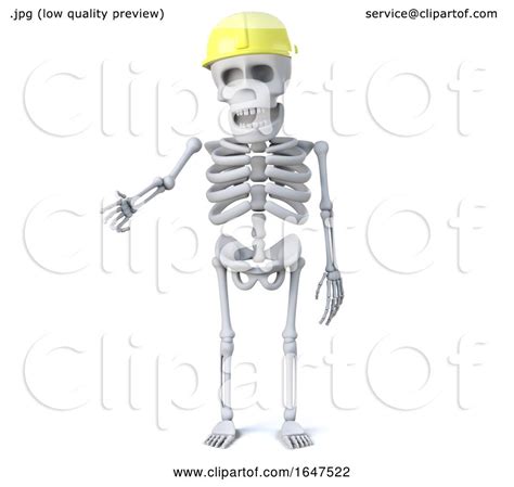 skeleton wearing  hard hat  steve young